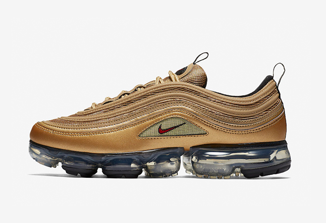 Nike,VaporMax 97,AJ7291-700  金子弹配色！VaporMax 97 “Metallic Gold” 即将登场