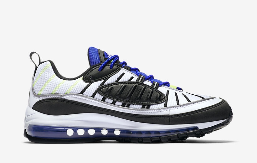 640744-103,Air Max 98,Nike 640744-103 清爽一夏！雪碧配色 Nike Air Max 98 “Sprite” 即将发售