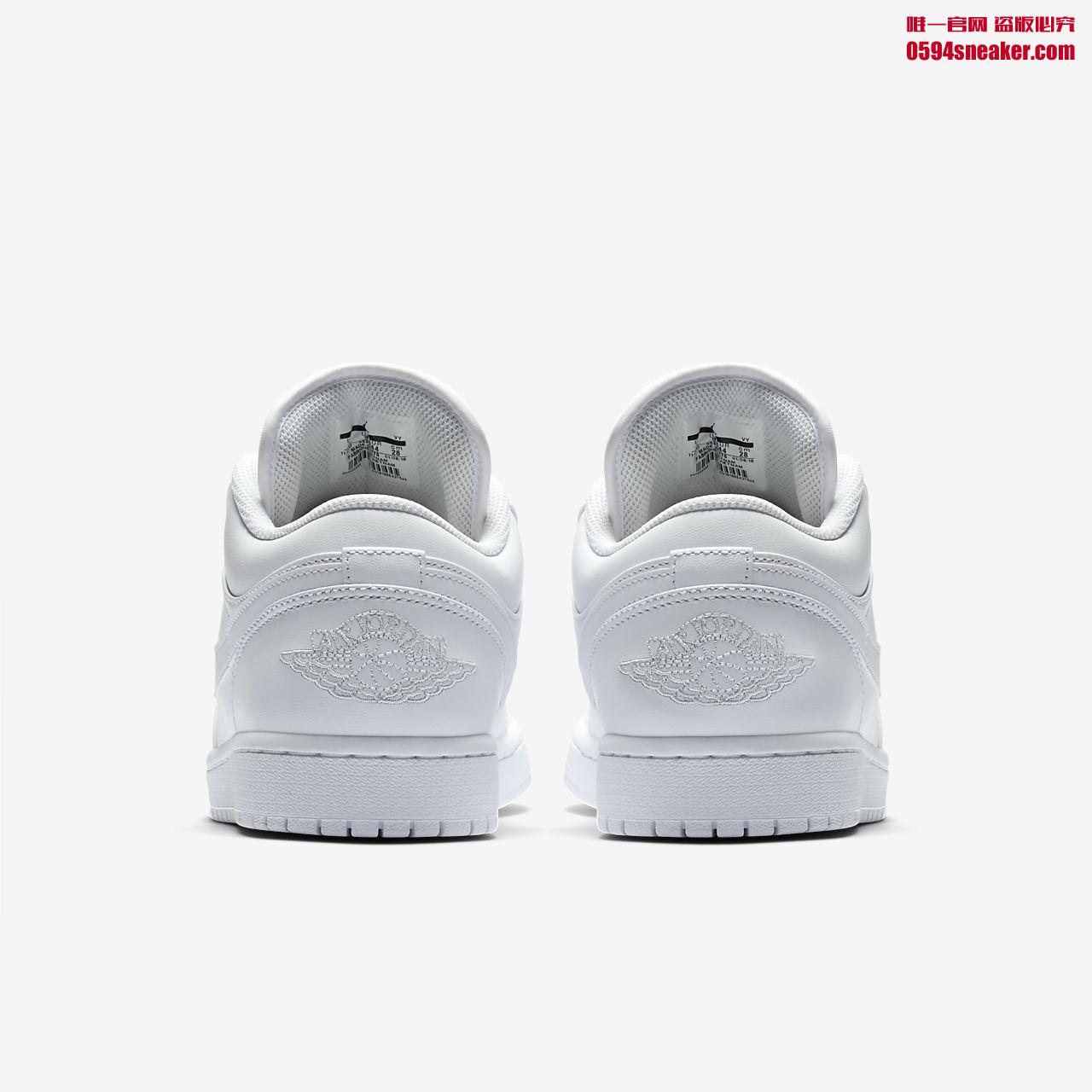 553558-170,AJ1,Air Jordan 1 553558-170 Perfect little white shoes! Pure White Air Jordan 1 Low is now available!