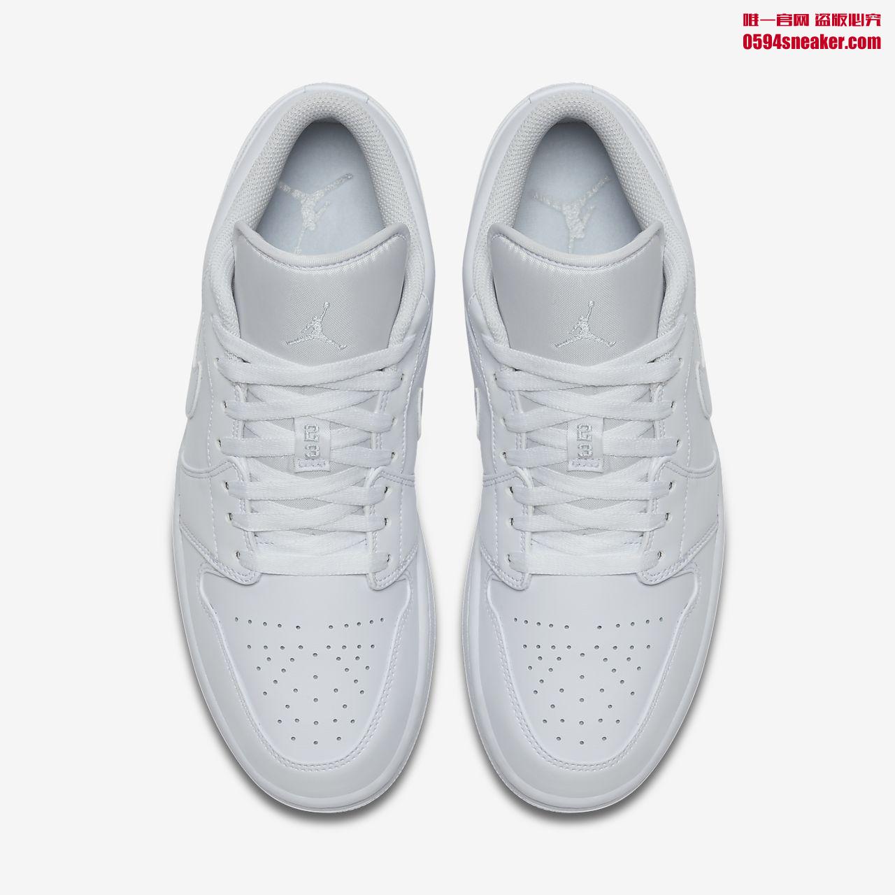 553558-170,AJ1,Air Jordan 1 553558-170 Perfect little white shoes! Pure White Air Jordan 1 Low is now available!