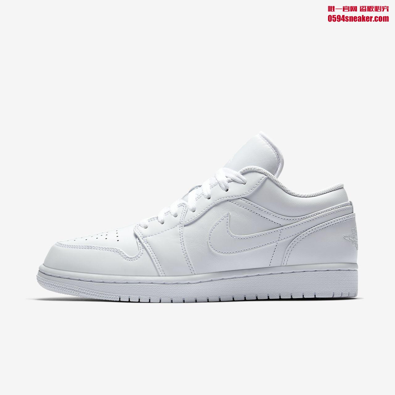 553558-170,AJ1,Air Jordan 1 553558-170 Perfect little white shoes! Pure White Air Jordan 1 Low is now available!