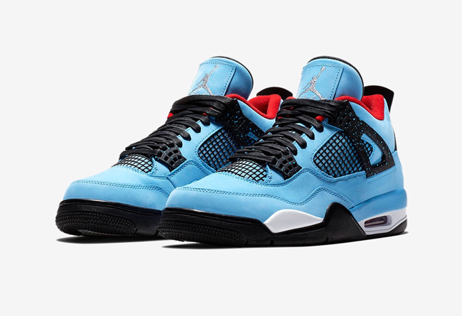 AJ4,Air Jordan 4 Limited Edition 13000 pairs! Black and Blue Travis Scott x Air Jordan 4 June release!