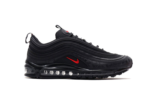 Nike,Air Max 97,AR4259-001  鞋面暗藏纹理！全新黑红 Air Max 97 将于近日发售