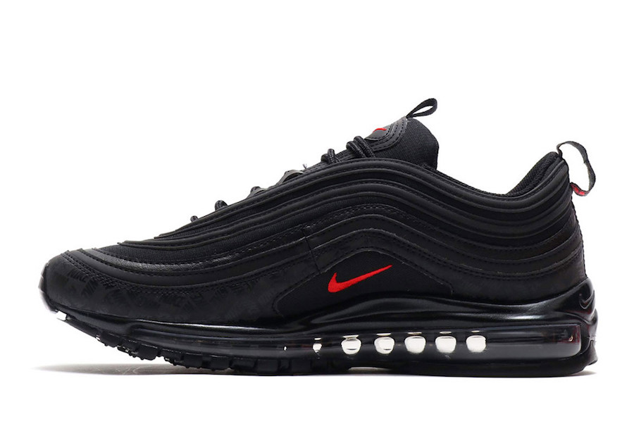 Nike,Air Max 97,AR4259-001  鞋面暗藏纹理！全新黑红 Air Max 97 将于近日发售