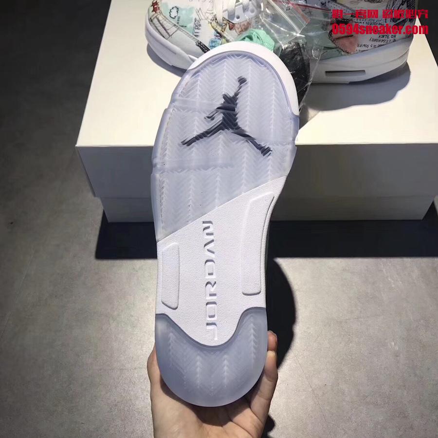 AJ5,Air Jordan 5,AV2405-900,发售  超浮夸涂鸦配色！全新 Air Jordan 5 “Wings” 实物细节曝光