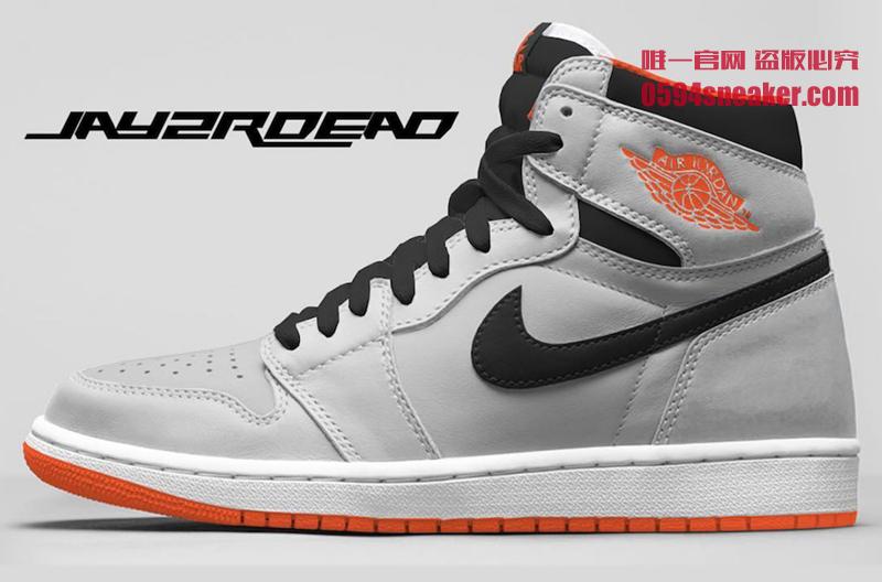 Air Jordan 1,555088-018  全新灰橙色调！Air Jordan 1 “Hyper Crimson” 明年登场