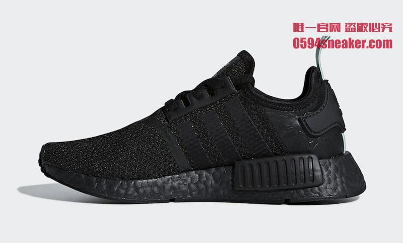 adidas,NMD R1,AQ1102,发售  纯黑搭配薄荷绿！NMD R1 全新配色下月发售