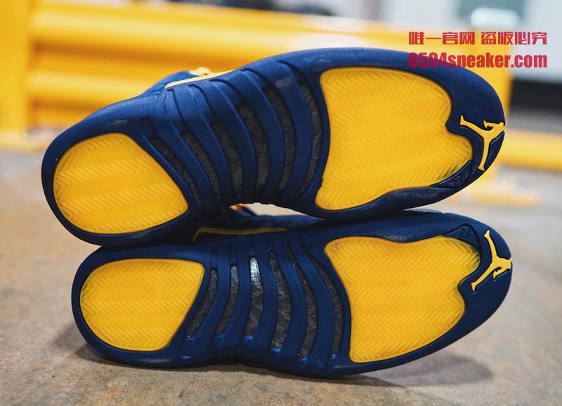 Air Jordan 12,AJ12,BQ3180-407,  蓝麂皮密歇根！Air Jordan 12 “Michigan” 本月发售