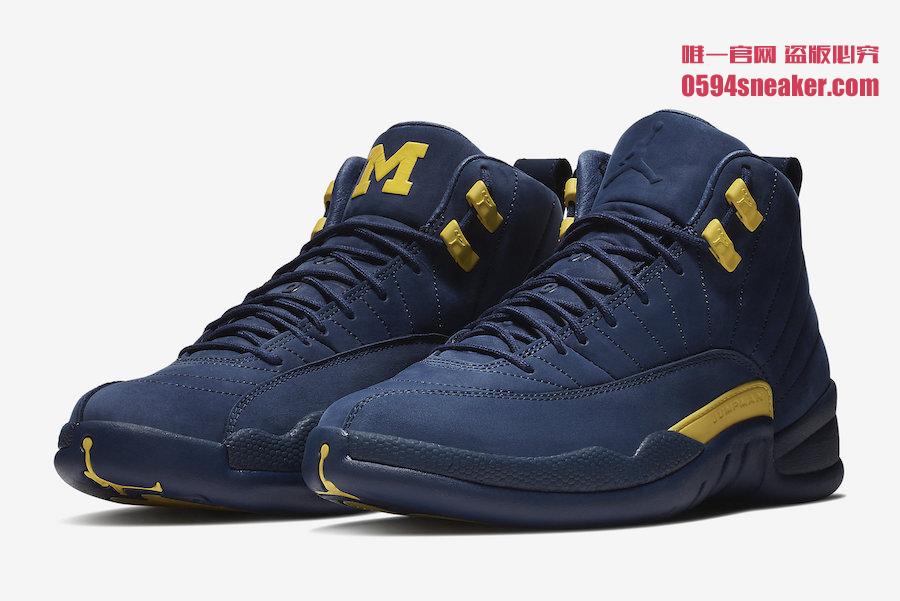 BQ3180-407,AJ12,Air Jordan 12 BQ3180-407 关注度极高！牛巴革质感的 Air Jordan 12 “Michigan” 下周发售！