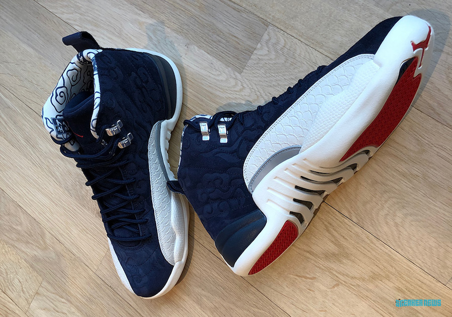 130690-445,AJ12,Air Jordan 12, 130690-445 致敬日本文化，Air Jordan 12 “International Flight” 首次曝光！