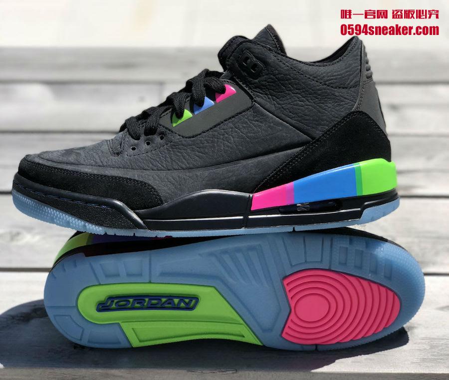 AT9195-001,AJ3,Air Jordan 3,发售 AT9195-001 沉稳中暗藏亮点！Air Jordan 3 “Quai 54” 更多实物图片