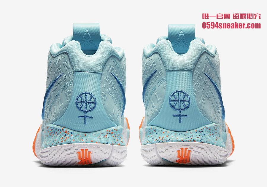 Nike, Kyrie 4,943806-402,发售  Tiffany 蓝配色！全新清爽 Kyrie 4 下周发售！