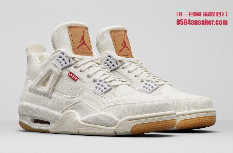 AJ4,Air Jordan 4,发售,Levis  发售日期确定！两双 Levis x Air Jordan 4 官图释出！