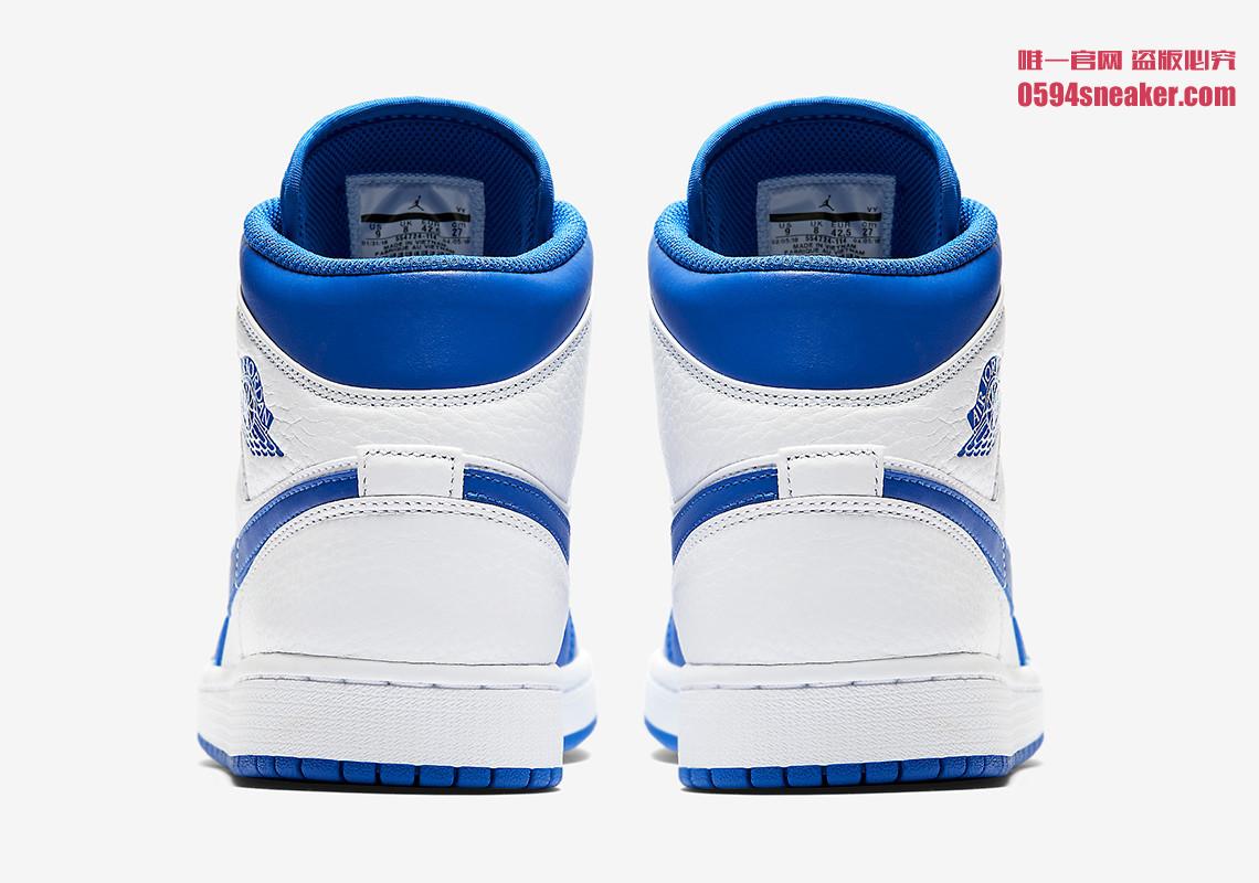 AJ1,Air Jordan 1  又一双百搭首选！白蓝 Air Jordan 1 Mid 官图释出！