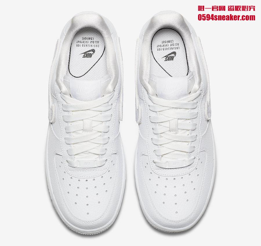 Nike,Air Force 1,AQ3621-111,发售  纯白配色还能换钩！女生专属 Air Force 1 现已发售