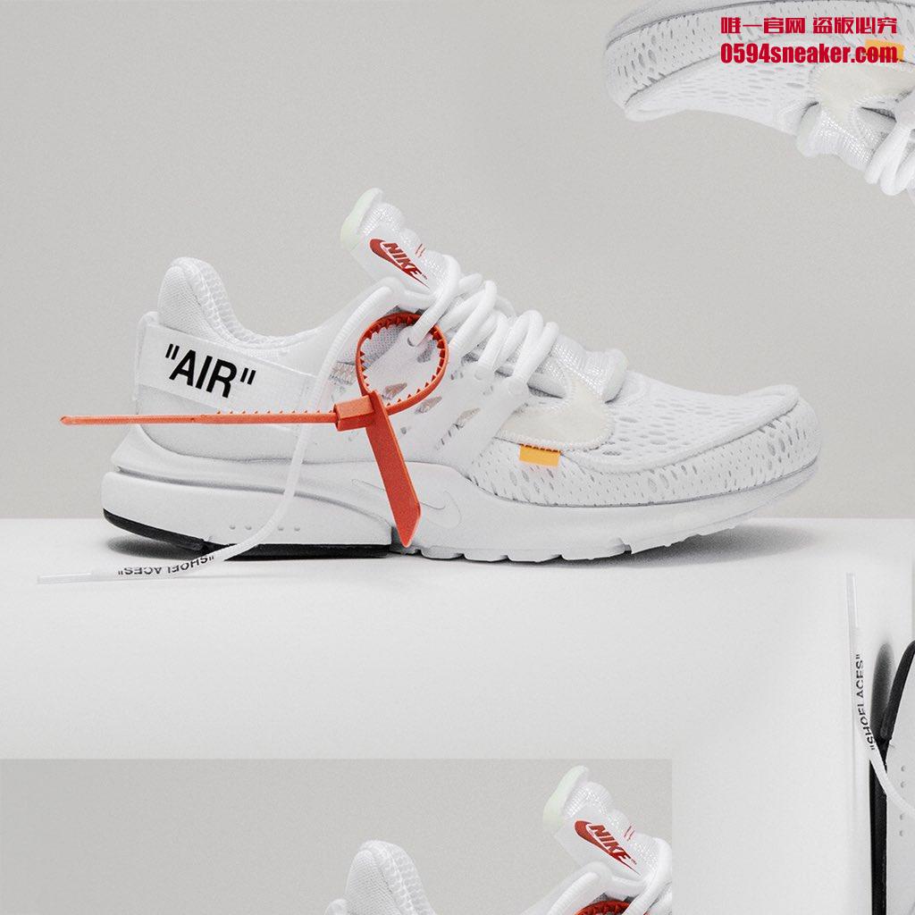 OFF-WHITE x Nike Air Presto “White” 货号：AA3830-100