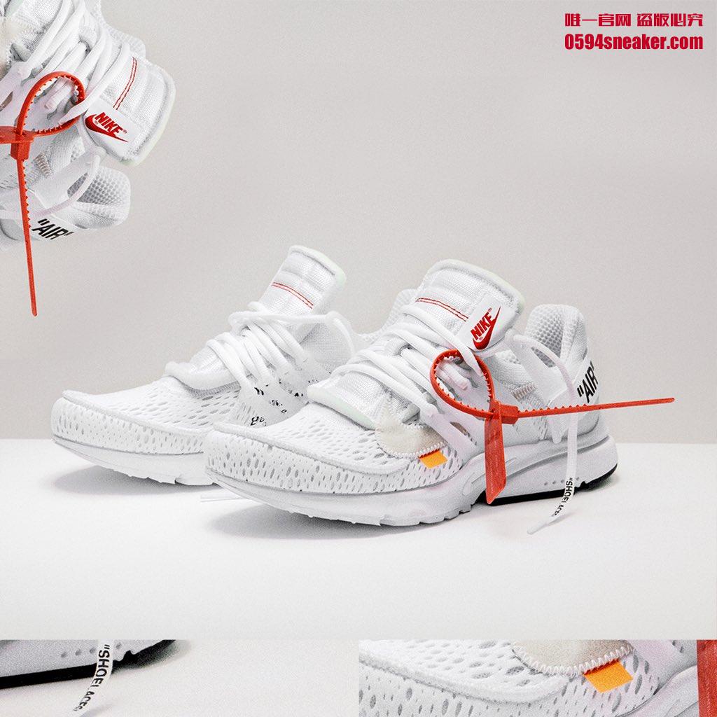 OFF-WHITE x Nike Air Presto “White” 货号：AA3830-100