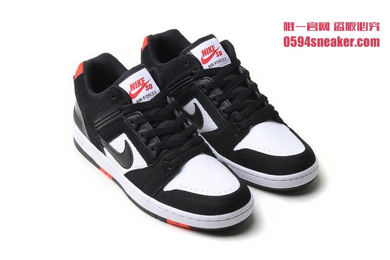 Nike,SB Air Force 2 Low,发售  经典黑白红！SB Air Force 2 Low 全新配色现已发售