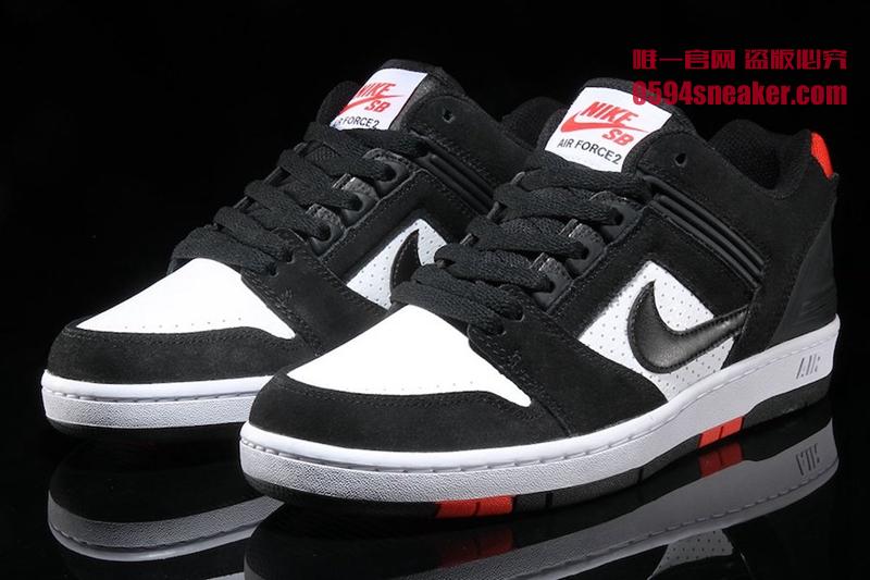 Nike,SB Air Force 2 Low,发售  经典黑白红！SB Air Force 2 Low 全新配色现已发售