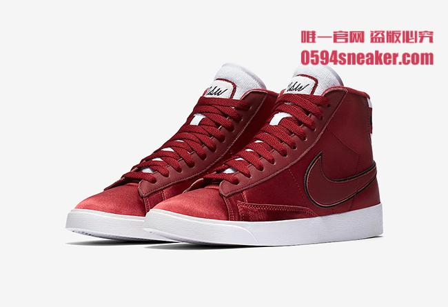 Nike,Blazer,AV9375-605,发售  丝绸家族新成员！Nike Blazer Mid Satin “Red Crush” 登场