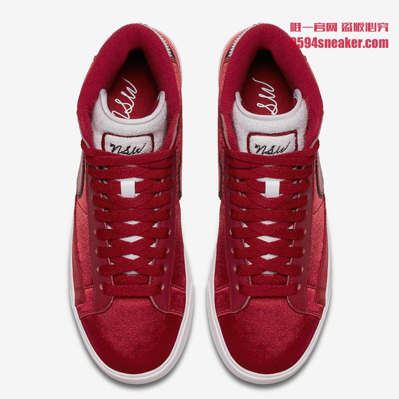 Nike,Blazer,AV9375-605,发售  丝绸家族新成员！Nike Blazer Mid Satin “Red Crush” 登场