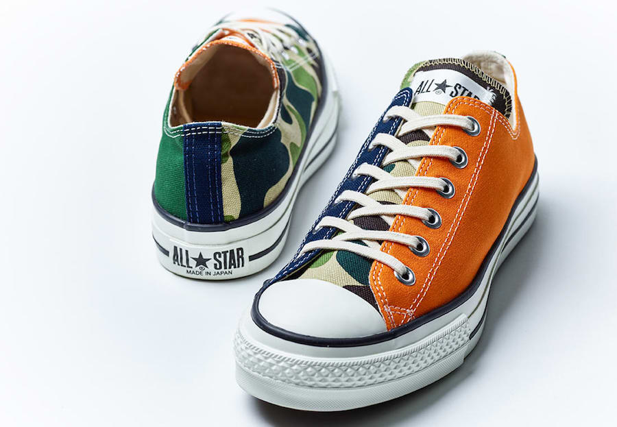 Converse,Chuck Taylor All-Star 炸街迷彩拼接！ Converse 联手日本潮店重塑经典鞋型