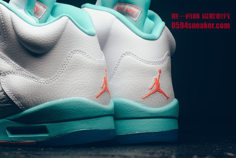 Air Jordan 5,AJ5,Nike,发售  实物美如画！Air Jordan 5 “Light Aqua” 本周发售