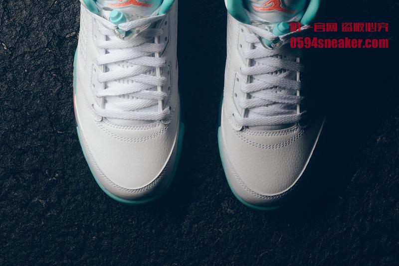 Air Jordan 5,AJ5,Nike,发售  实物美如画！Air Jordan 5 “Light Aqua” 本周发售