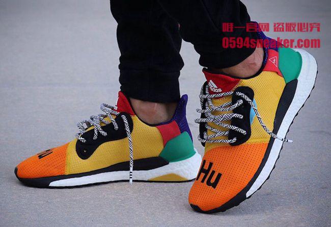 Adidas,adidas solar hu,Pharrel  炸街彩虹鞋！菲董联名 Adidas Solar “HU” 上脚美图欣赏