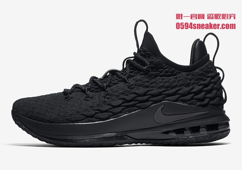 Nike,LeBron 15 Low,AO1755-004,  黑武士配色！低帮 LeBron 15 Low 下月发售