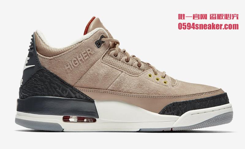 Nike,Air Jordan 3,JTH,AV6683-2  质感低调出众！贾老板 Air Jordan 3 JTH “Bio Beige” 官图释出