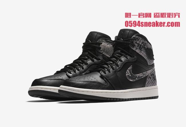 Nike,Air Jordan 1,蛇,AH7389-014  幻影蛇纹来袭！Air Jordan 1 黑蛇配色将于后天发售