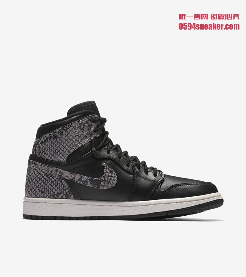 Nike,Air Jordan 1,蛇,AH7389-014  幻影蛇纹来袭！Air Jordan 1 黑蛇配色将于后天发售