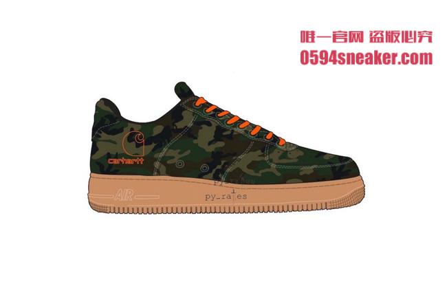 Nike,Air Force 1,Carhartt  再次曝光两双联名！ 工装风 Carhartt x Air Force 1 值得期待！