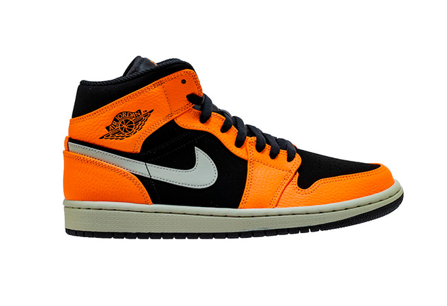 Air Jordan 1 Mid “Orange/Black” 货号：554724-062