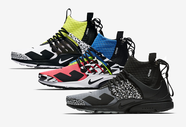 Acronym x Nike Air Presto Mid 货号: AH7832-600、AH7832-100、AH7832-001