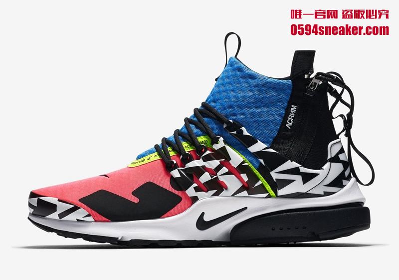 Acronym x Nike Air Presto Mid 货号: AH7832-600、AH7832-100、AH7832-001