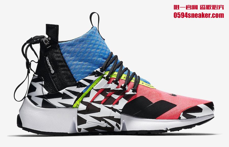 Acronym x Nike Air Presto Mid 货号: AH7832-600、AH7832-100、AH7832-001