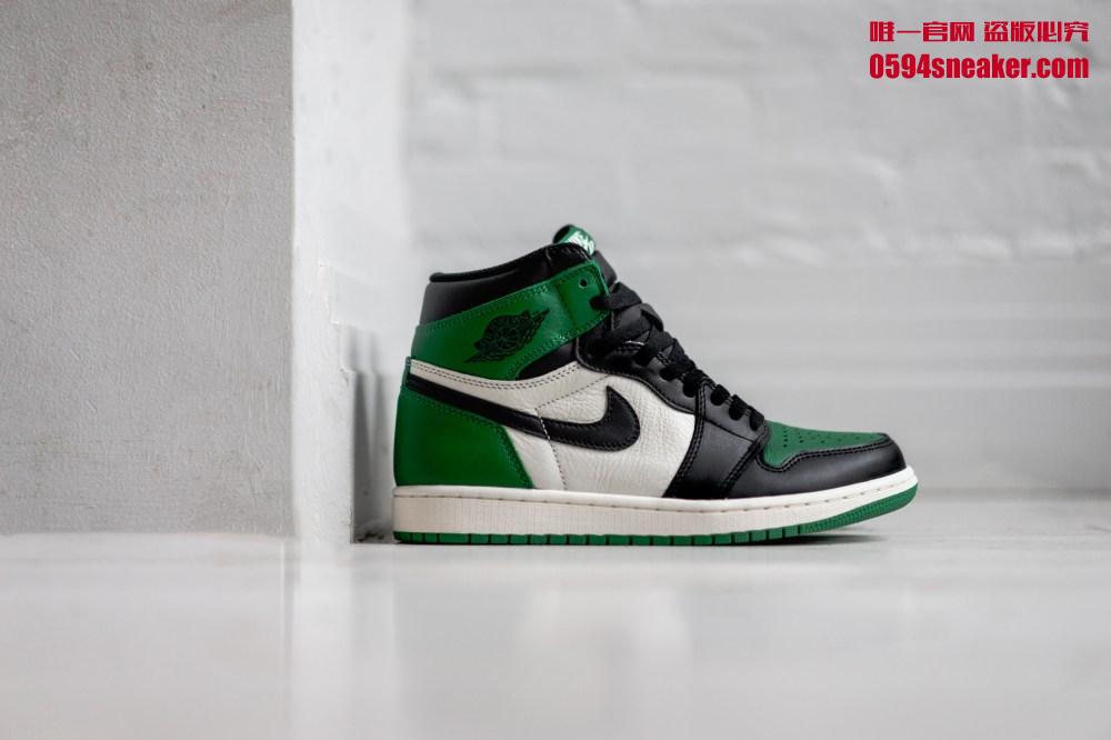 Air Jordan 1 “Pine Green” 黑绿脚趾，货号：555088-302