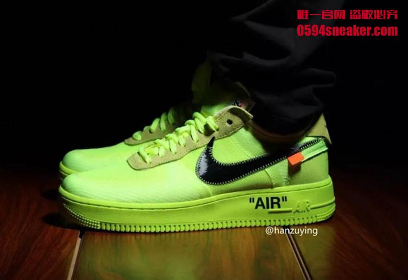 OFF-WHITE x Nike Air Force 1 “Volt” 货号：AO4606-700