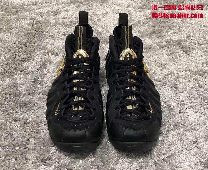 Nike Air Foamposite Pro 黑金泡，货号：624041-009