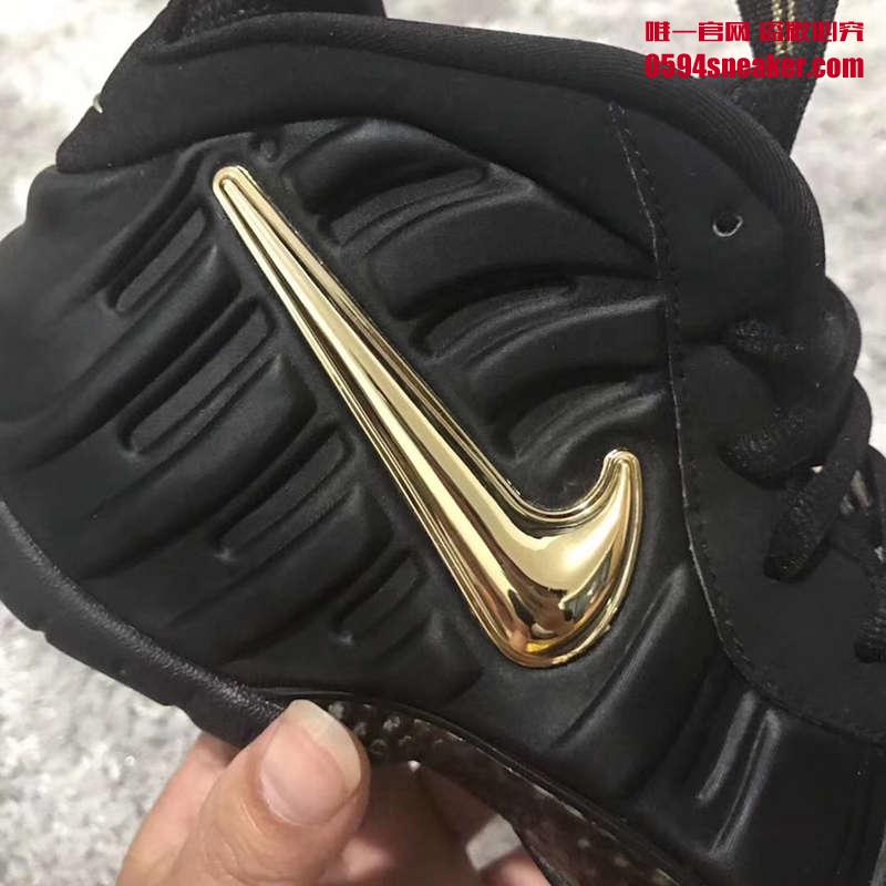 Nike Air Foamposite Pro 黑金泡，货号：624041-009