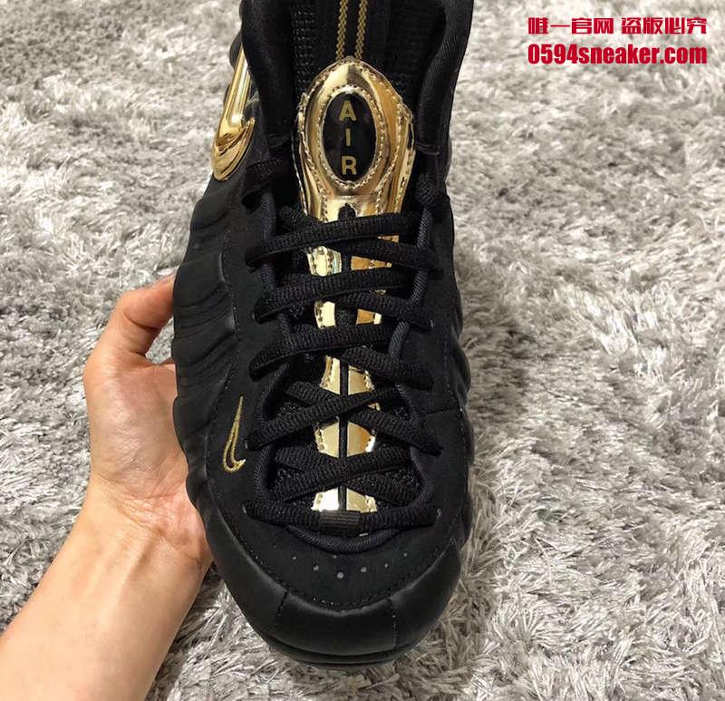 Nike Air Foamposite Pro 黑金泡，货号：624041-009