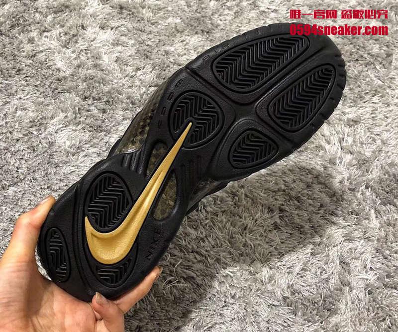 Nike Air Foamposite Pro 黑金泡，货号：624041-009