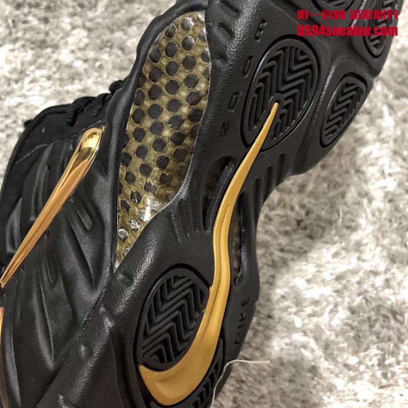 Nike Air Foamposite Pro 黑金泡，货号：624041-009