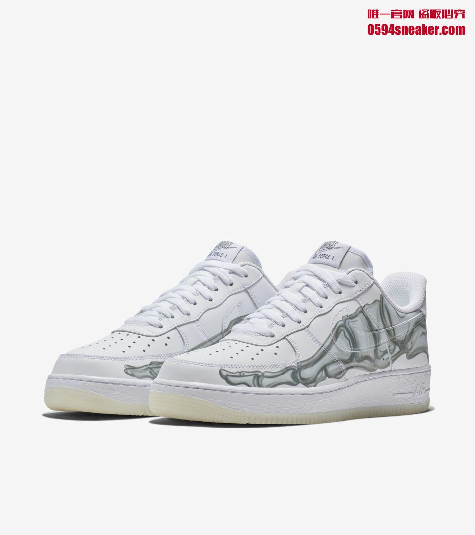 Nike Air Force 1 Low "Skeleton" Skull See-Through Colorway, Item #BQ7541-100