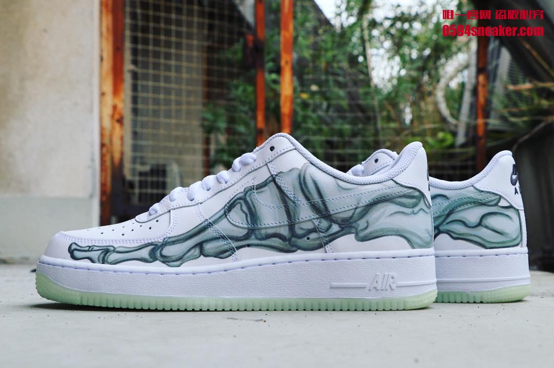 Nike Air Force 1 Low "Skeleton" Skull See-Through Colorway, Item #BQ7541-100