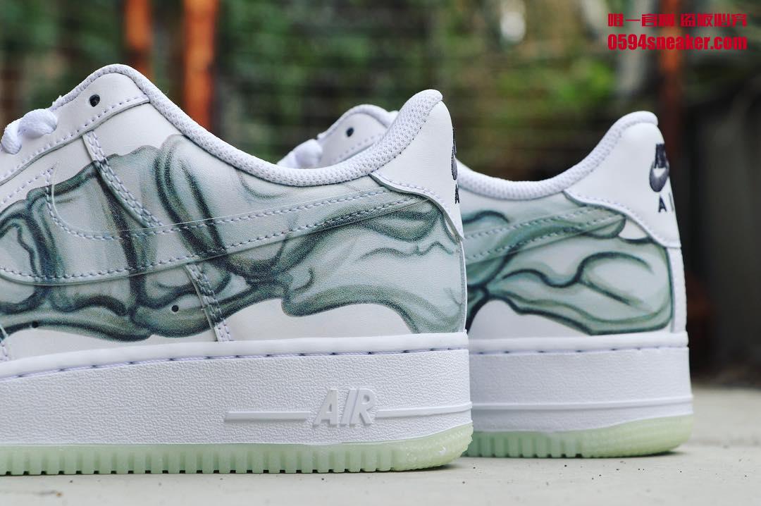 Nike Air Force 1 Low "Skeleton" Skull See-Through Colorway, Item #BQ7541-100