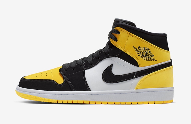 Air Jordan 1 Mid SE “Yellow Toe” 黑黄脚趾，货号：852542-071 东莞AJ售卖商