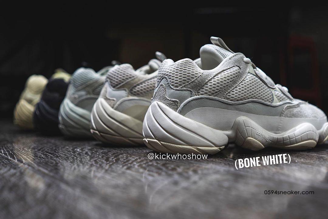 Adidas Yeezy 500 “Bone White” 货号：FV3573 发售价格：0 美元